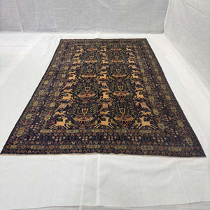 Handmade Afghan wool rug  traditional design for living room USA
