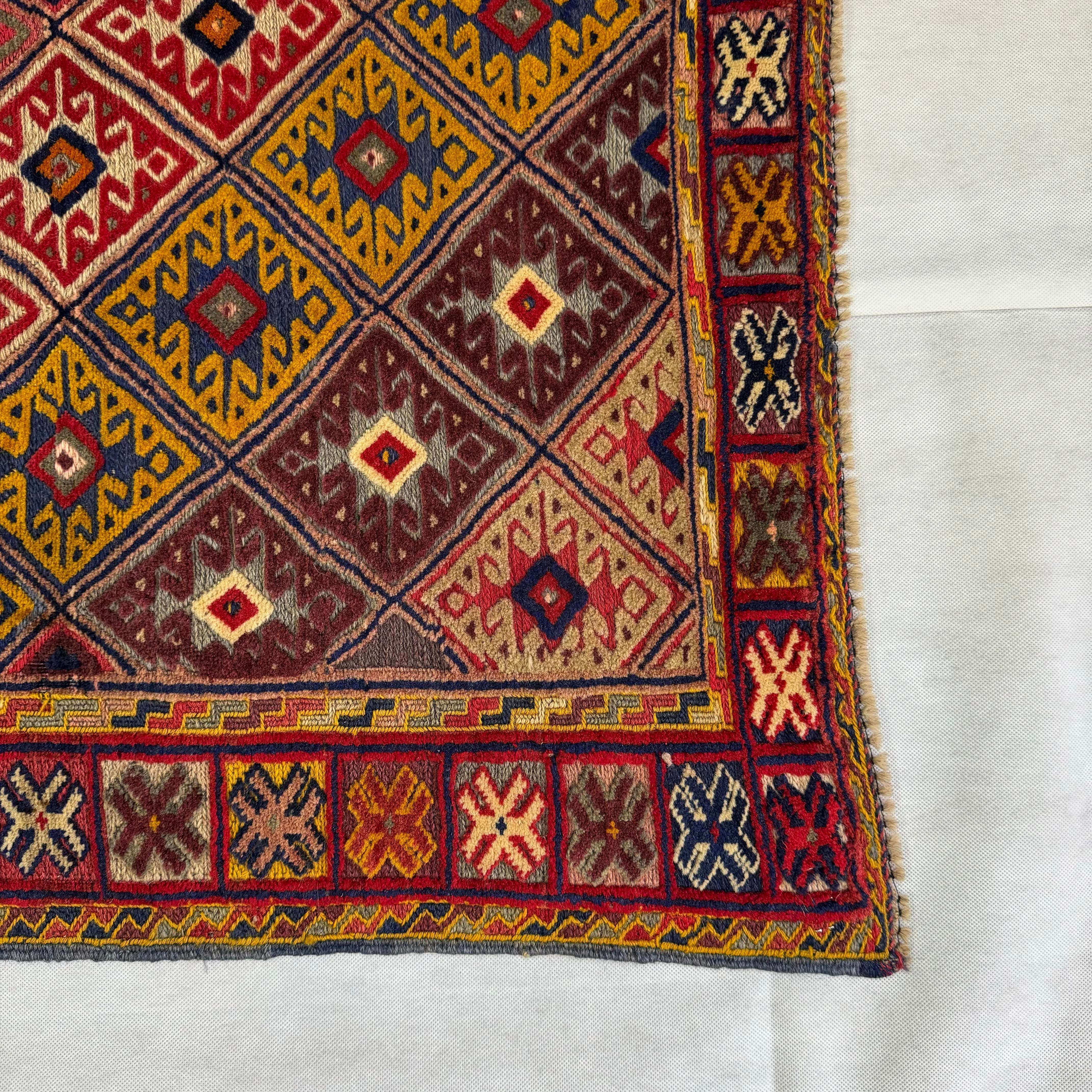 Handmade Afghan wool rug  traditional design for living room USA