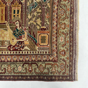 Handmade Afghan wool rug  traditional design for living room USA