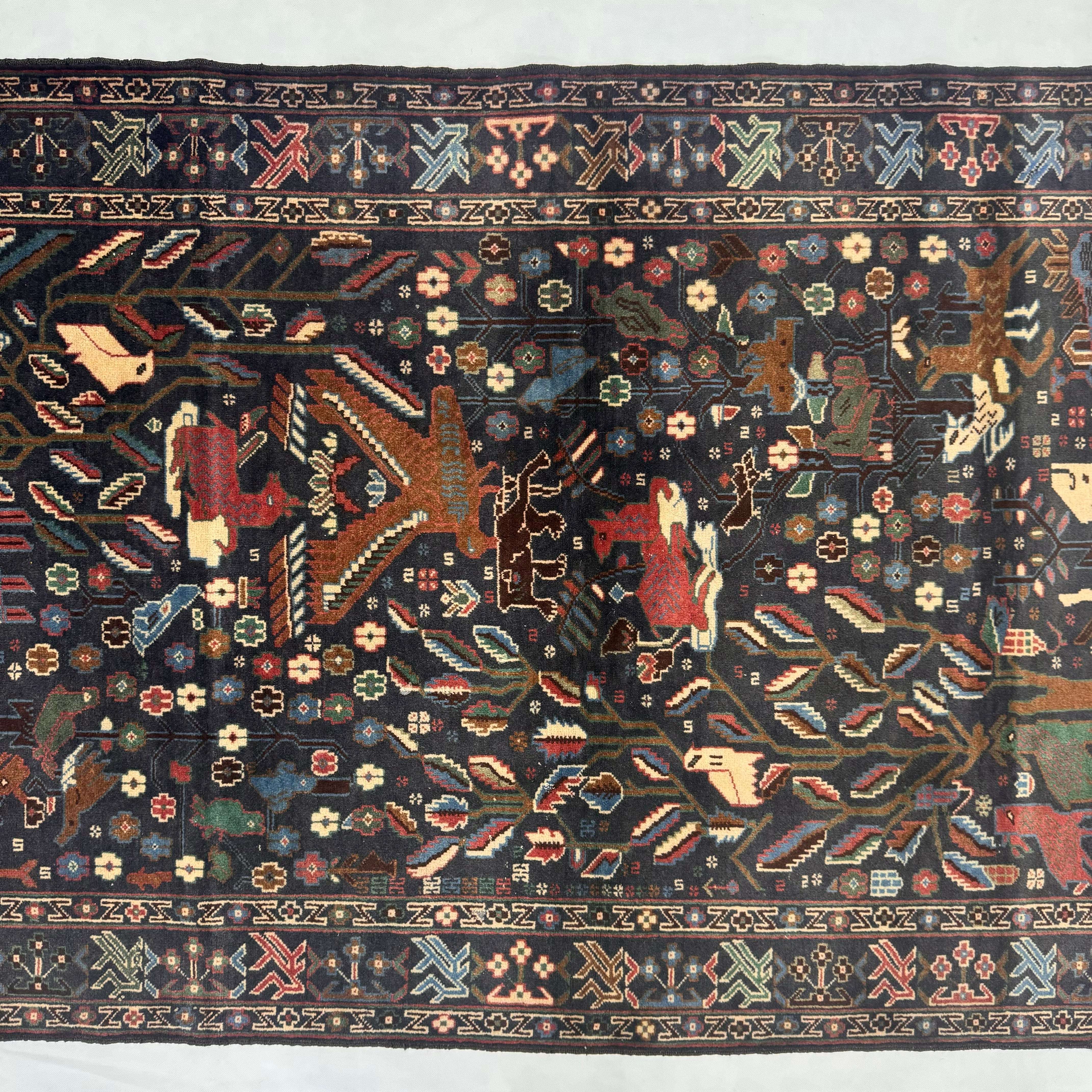 Handmade Afghan wool rug  traditional design for living room USA