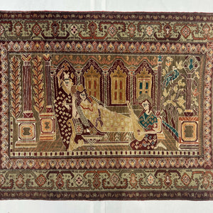 Handmade Afghan wool rug  traditional design for living room USA