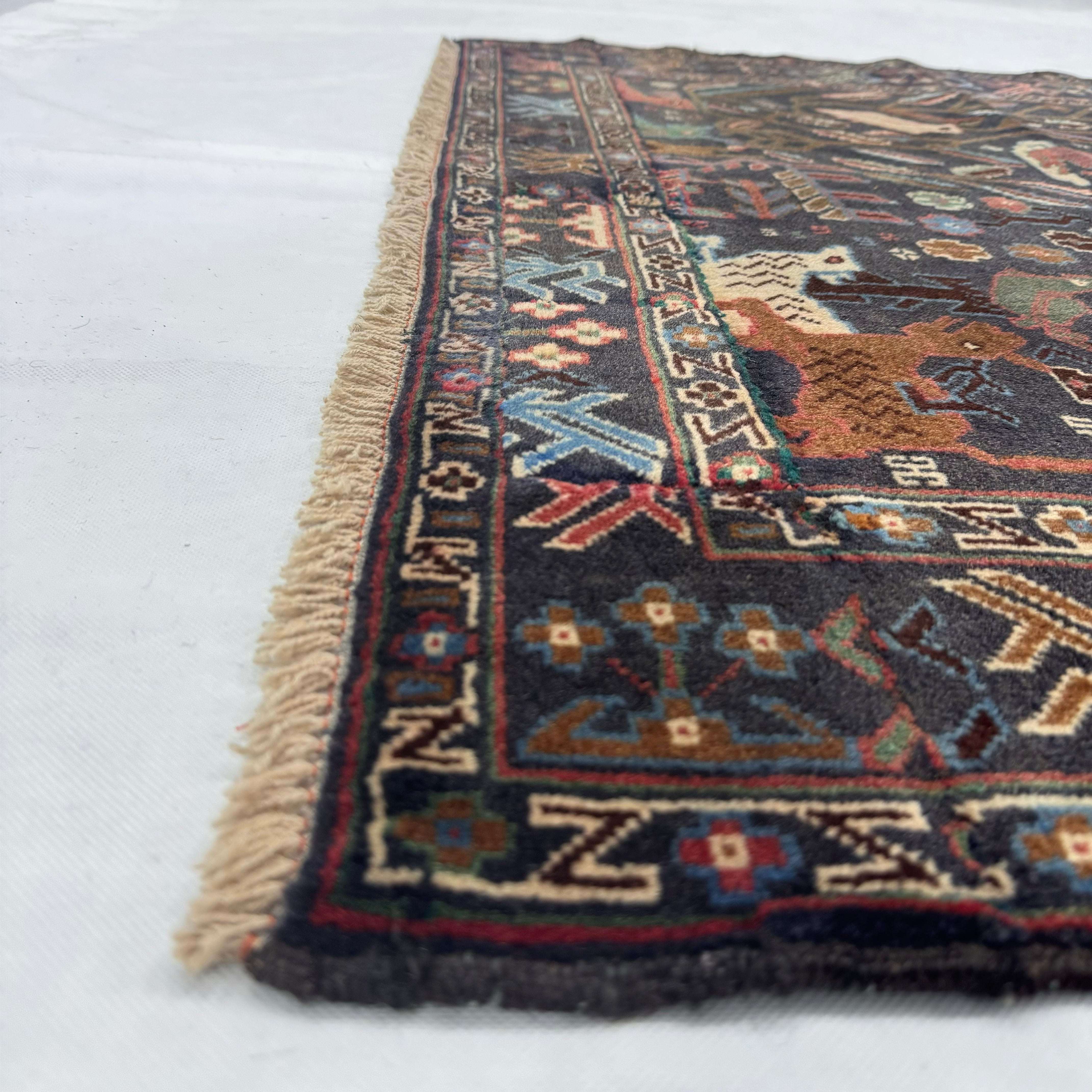 Handmade Afghan wool rug  traditional design for living room USA