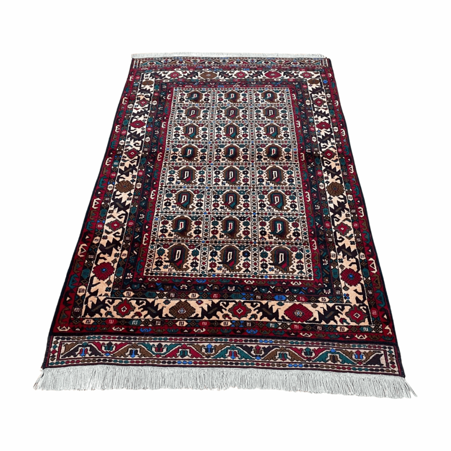 Handmade Afghan wool rug  traditional design for living room USA