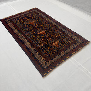Handmade Afghan wool rug  traditional design for living room USA