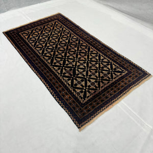 Handmade Afghan wool rug  traditional design for living room USA