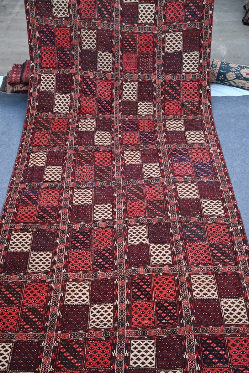 Handmade Afghan wool rug  traditional design for living room USA