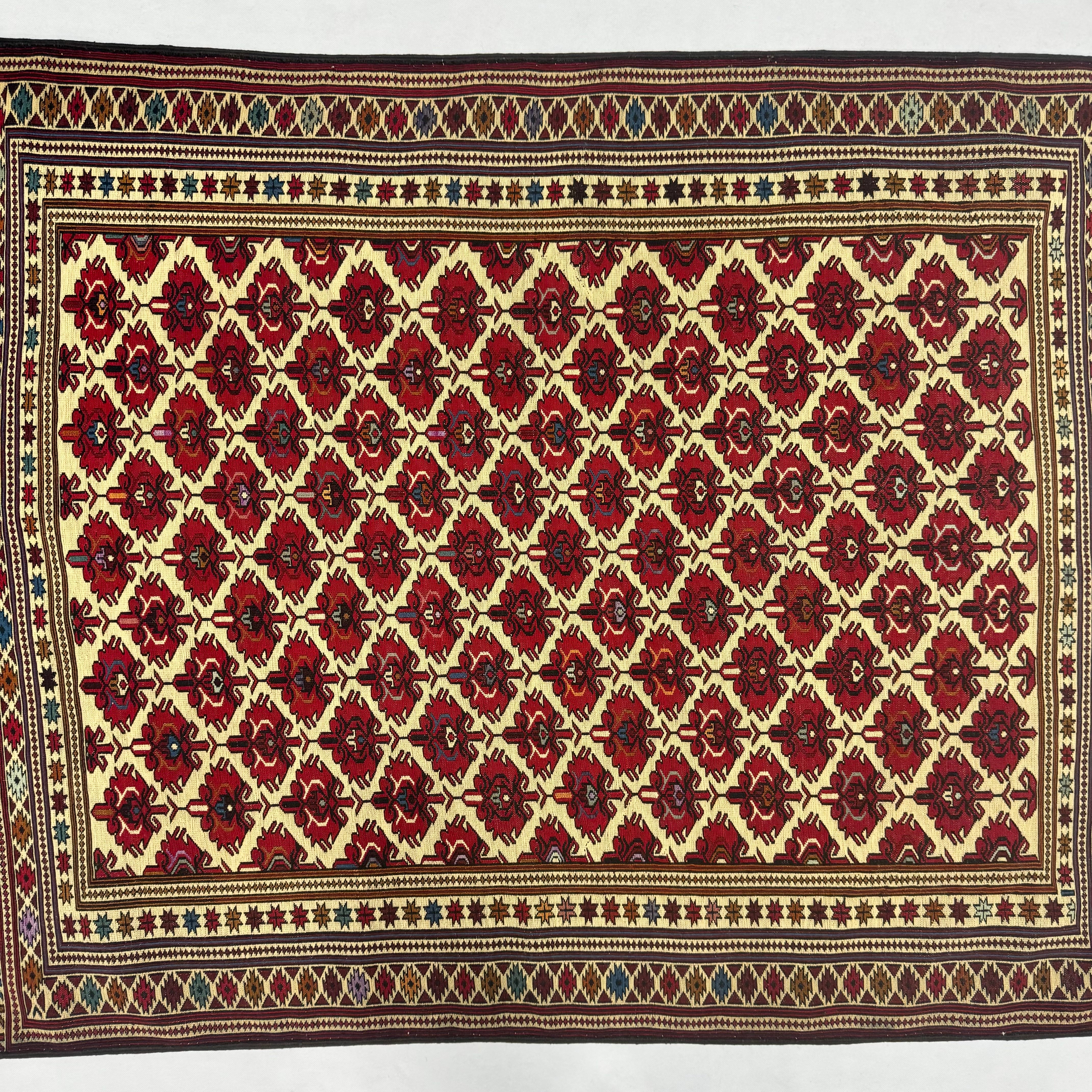 Handmade Afghan wool rug  traditional design for living room USA