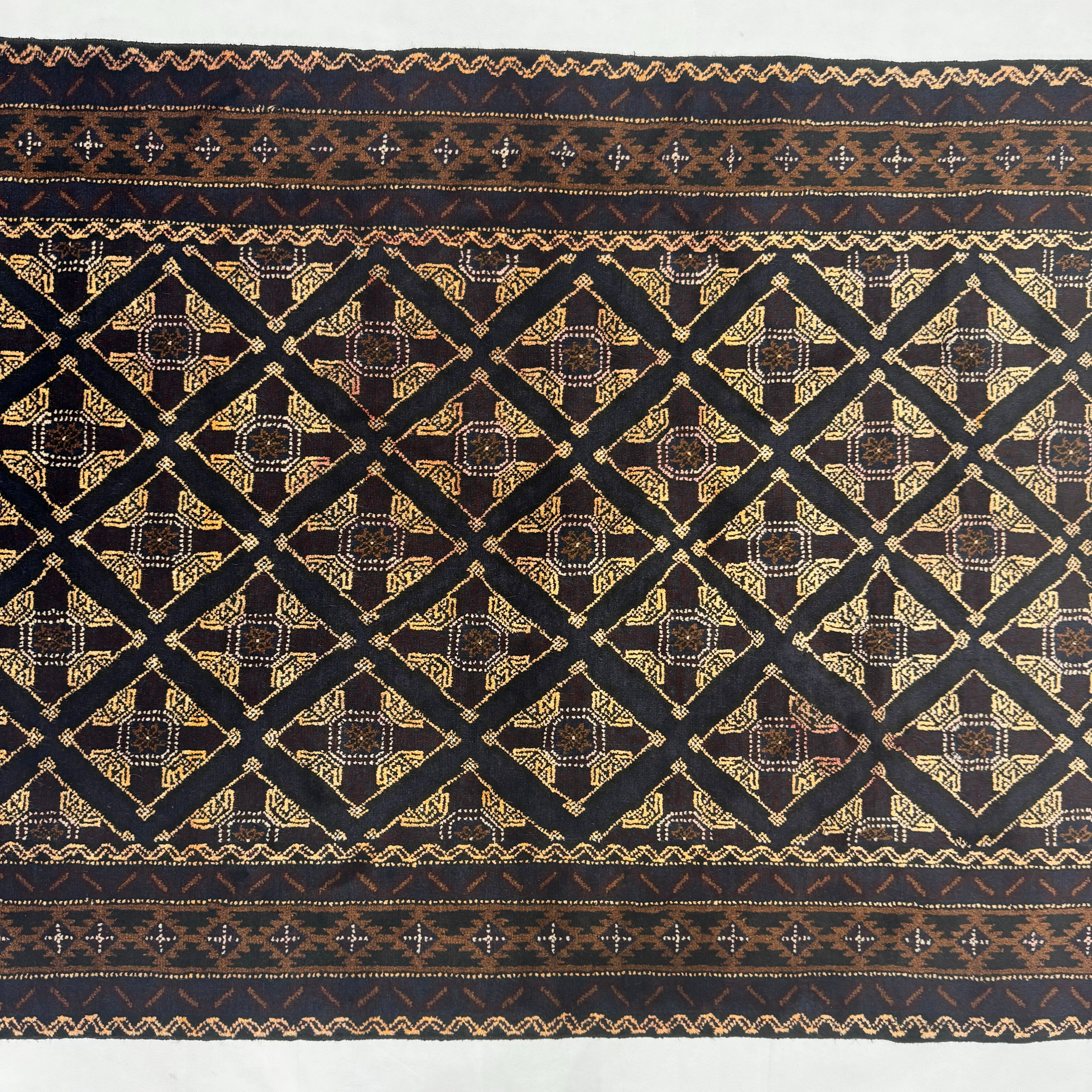 Handmade Afghan wool rug  traditional design for living room USA
