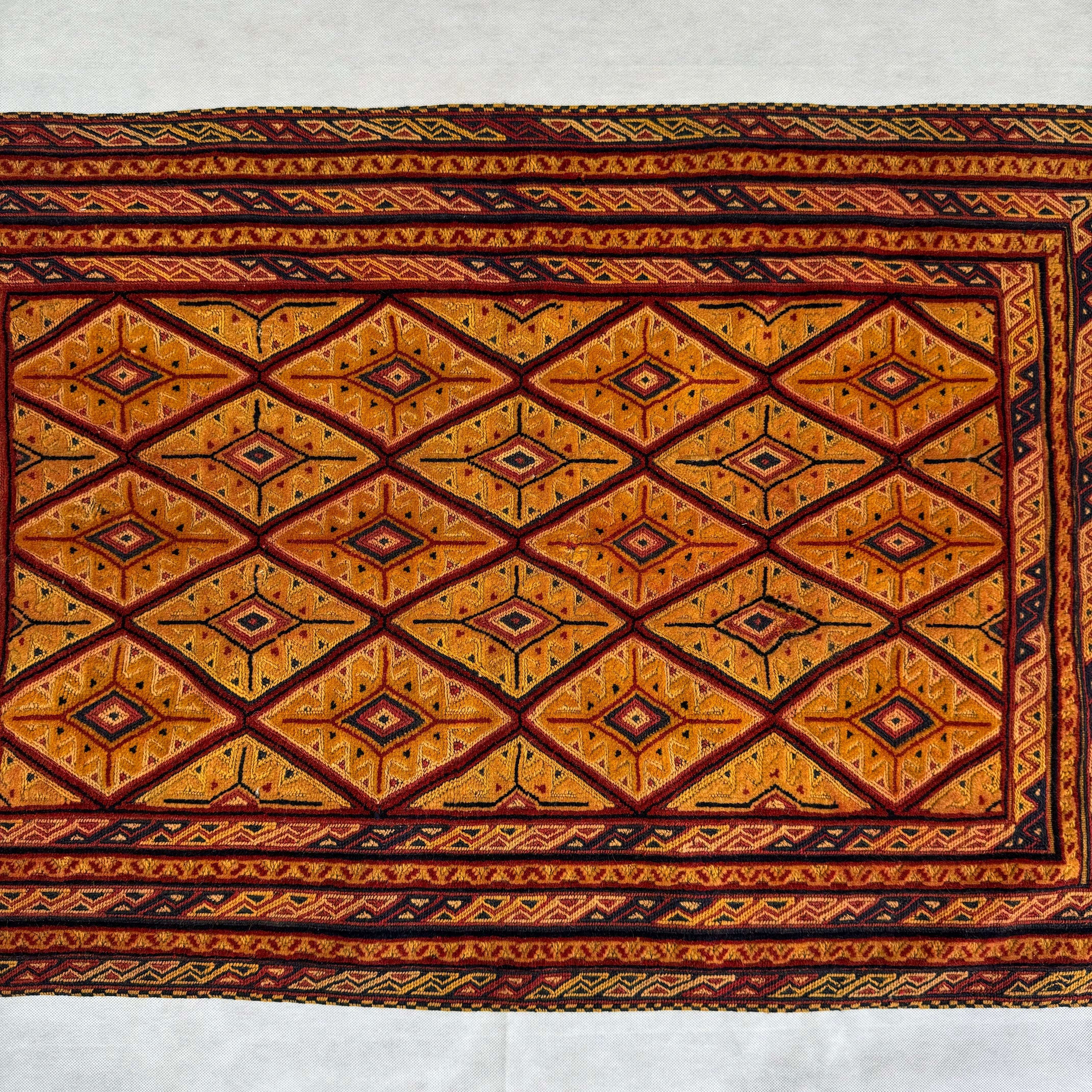 Handmade Afghan wool rug  traditional design for living room USA