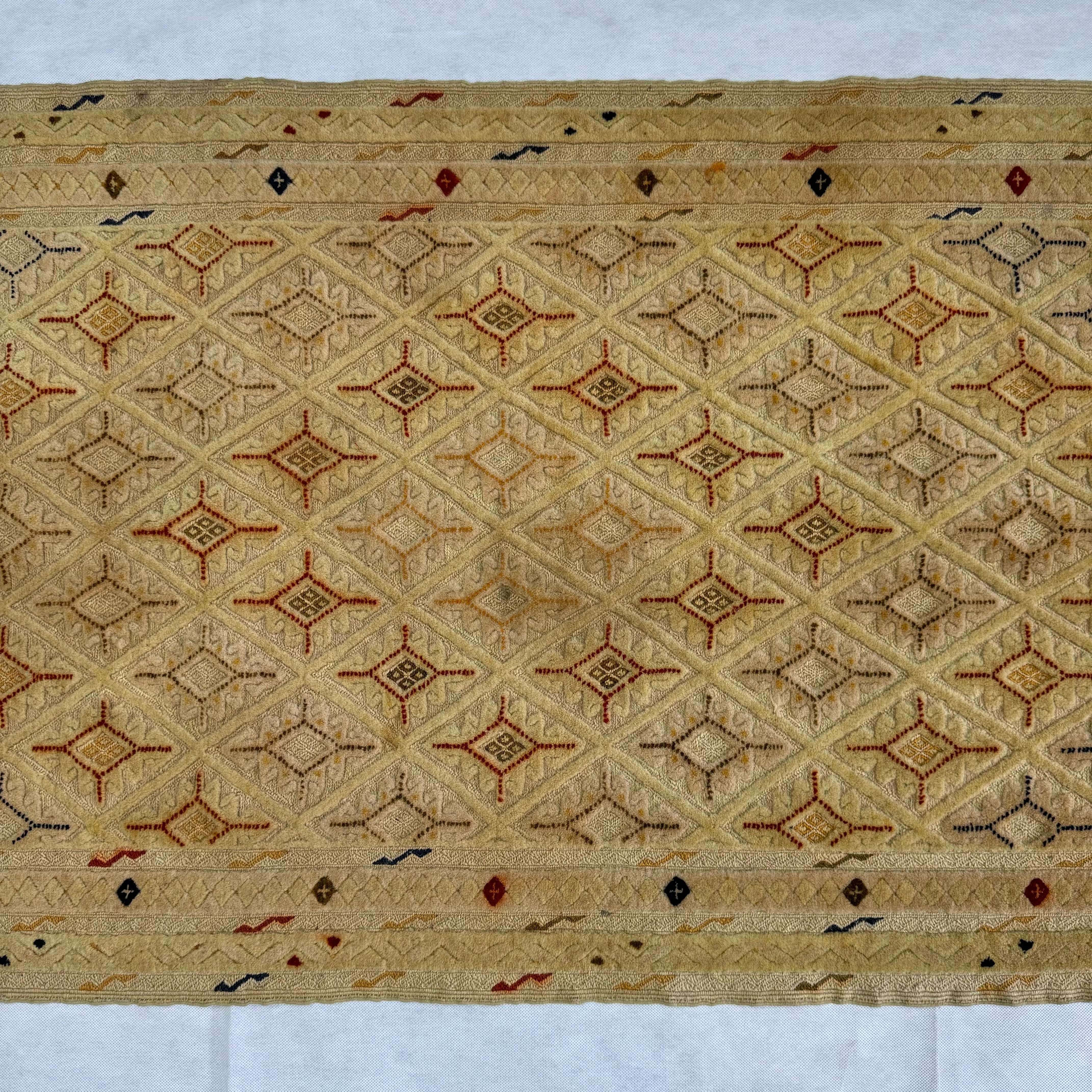 Handmade Afghan wool rug  traditional design for living room USA