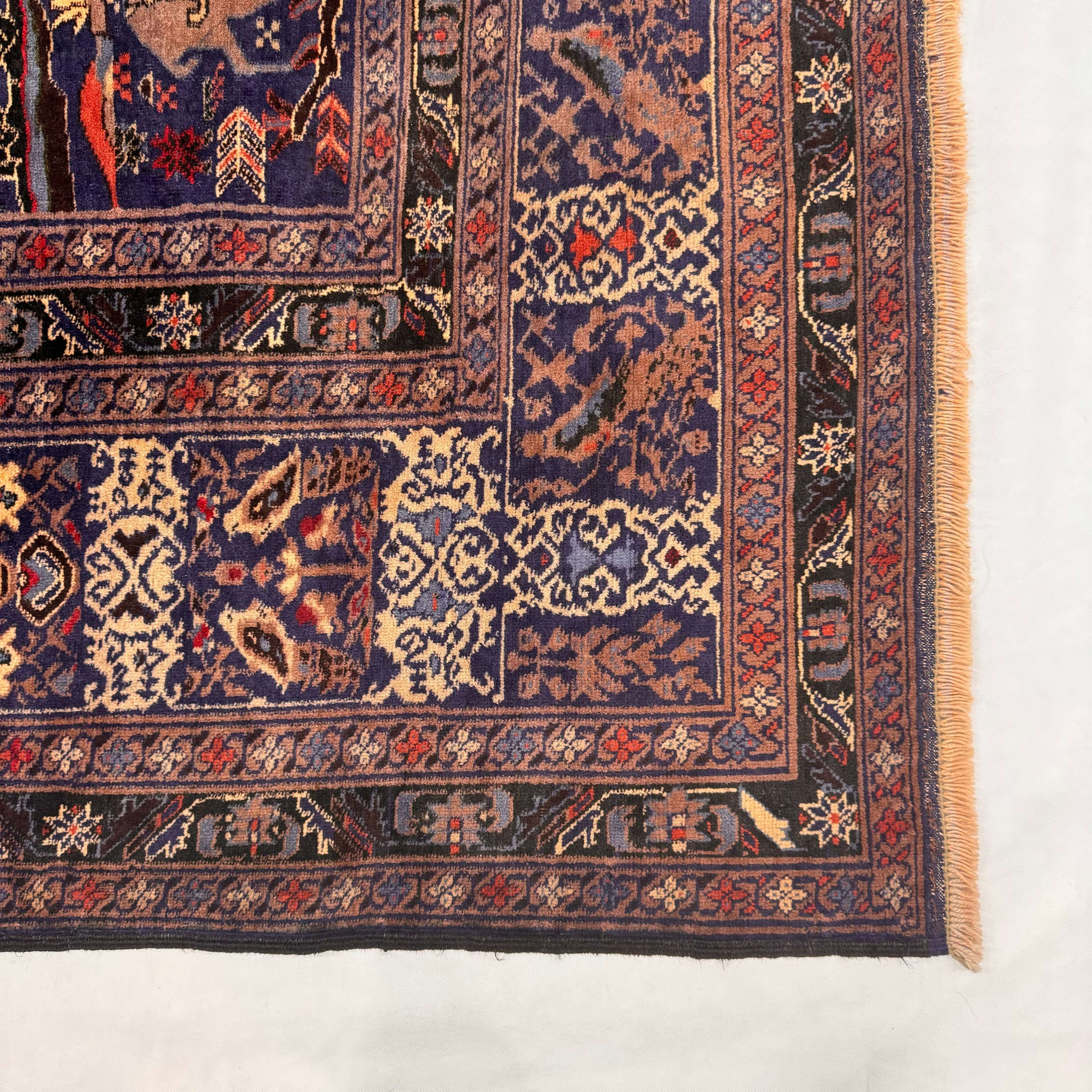 Handmade Afghan wool rug  traditional design for living room USA