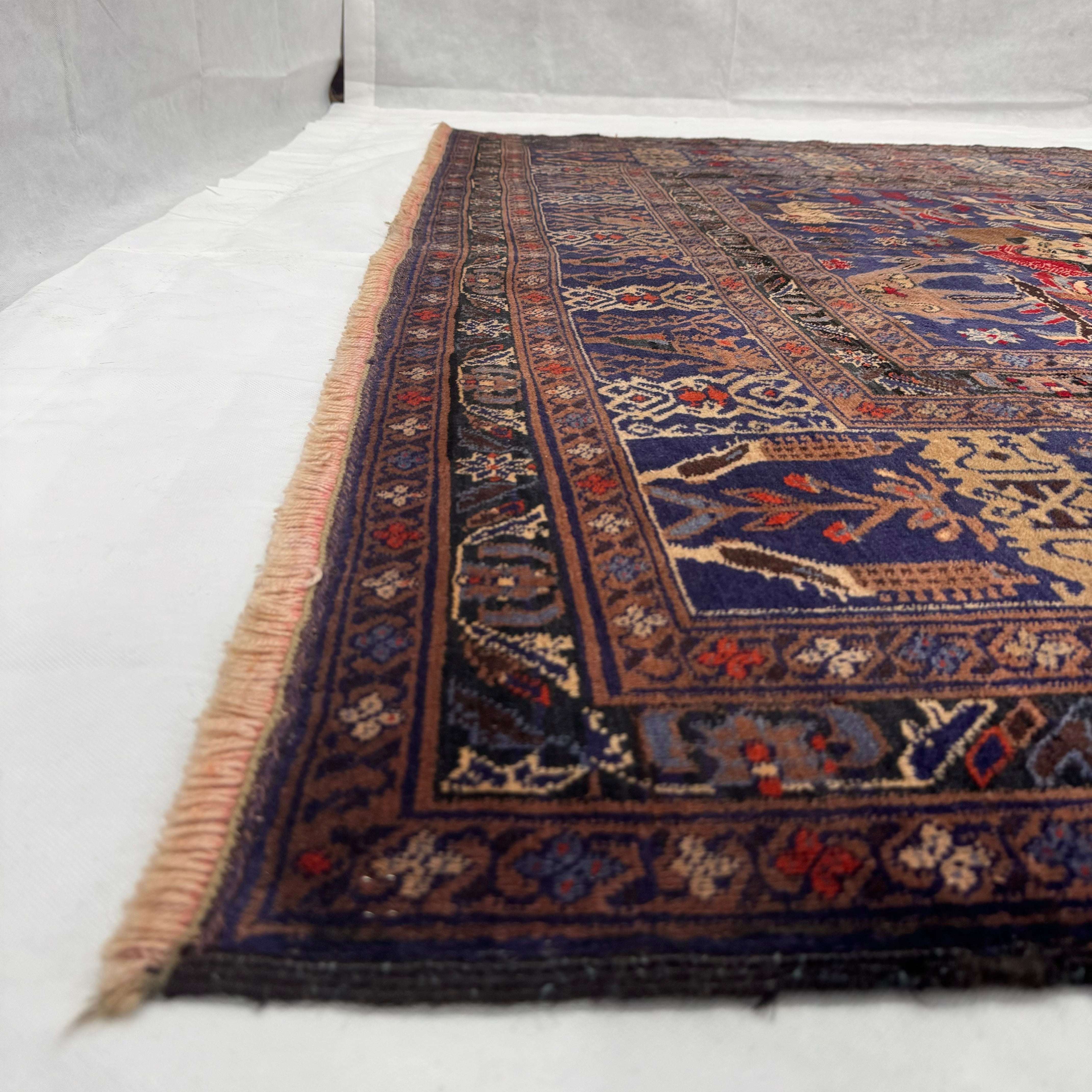 Handmade Afghan wool rug  traditional design for living room USA