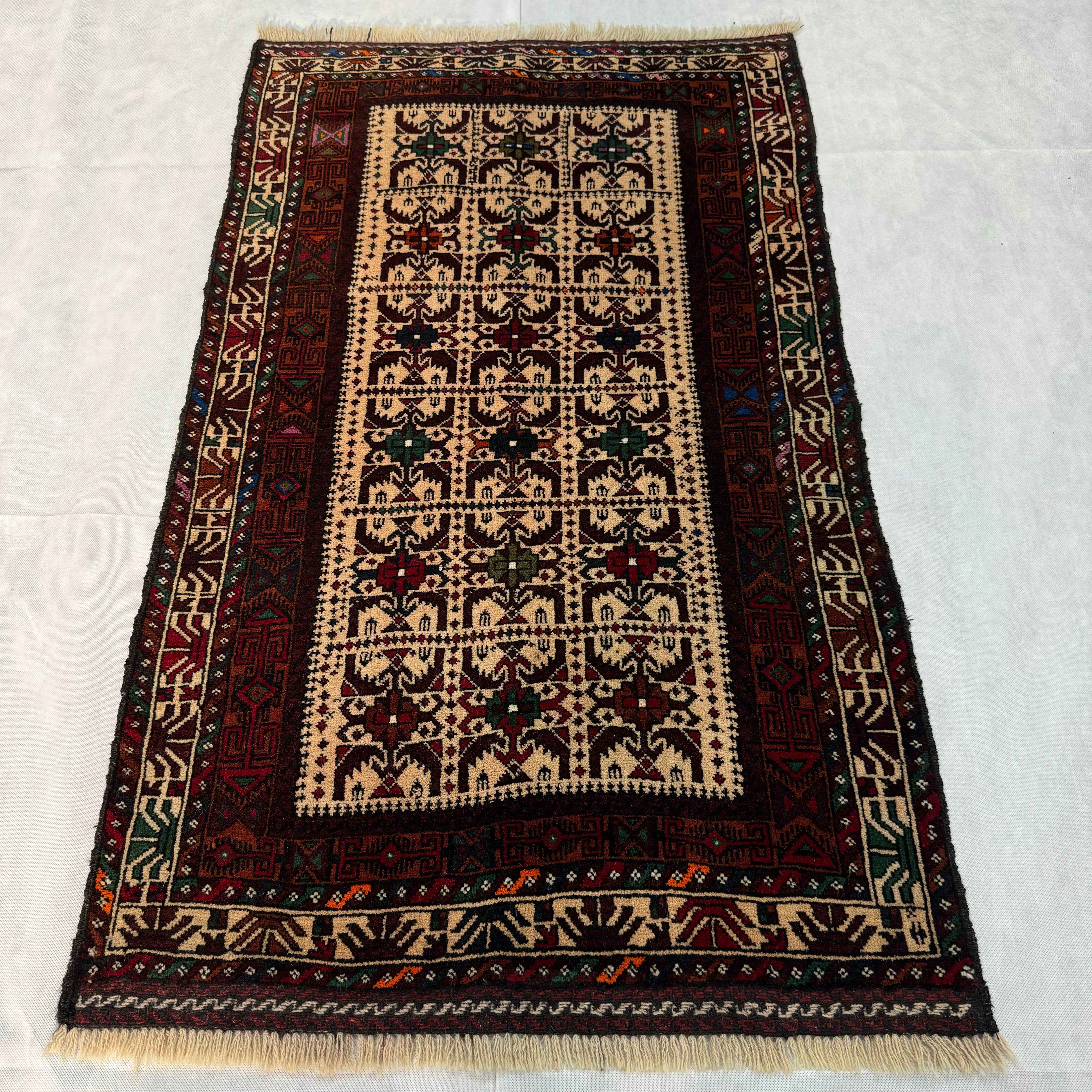 Handmade Afghan wool rug  traditional design for living room USA