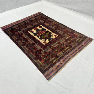 Handmade Afghan wool rug  traditional design for living room USA