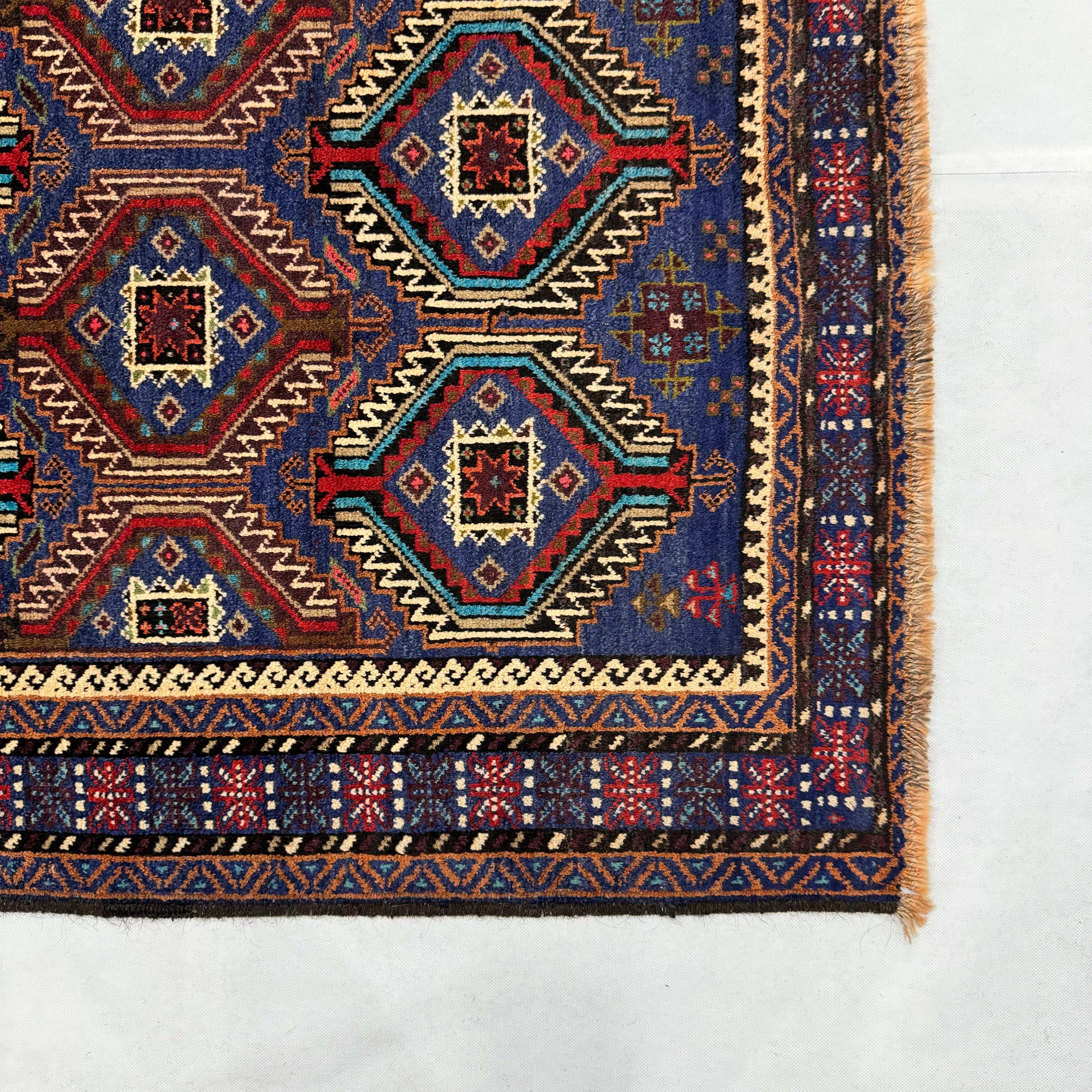 Handmade Afghan wool rug  traditional design for living room USA
