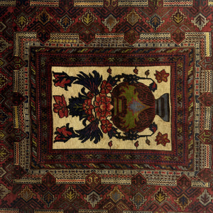 Handmade Afghan wool rug  traditional design for living room USA