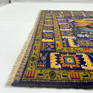 Handmade Afghan wool rug  traditional design for living room USA