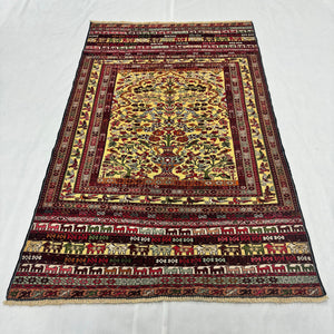 Handmade Afghan wool rug  traditional design for living room USA