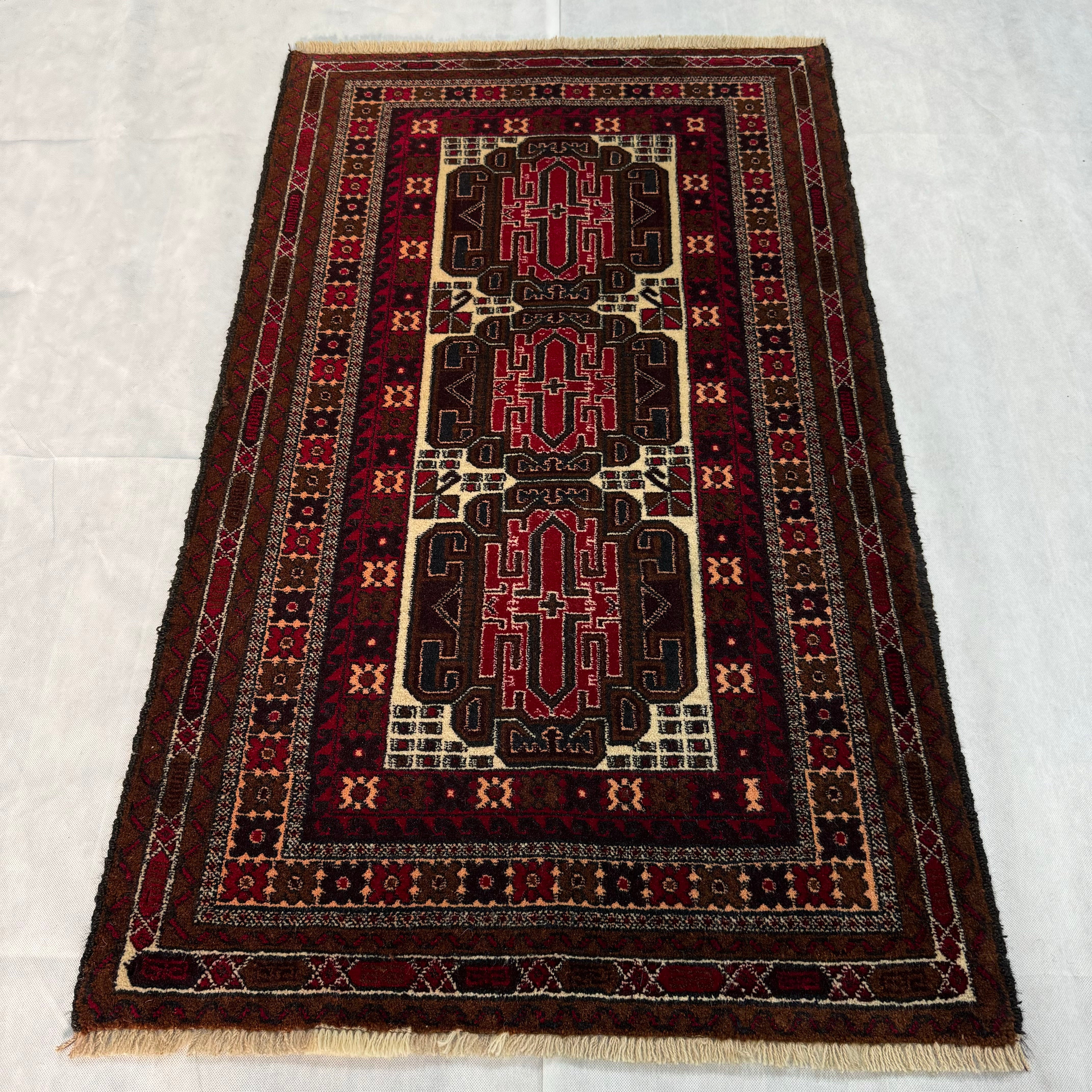 Handmade Afghan wool rug  traditional design for living room USA