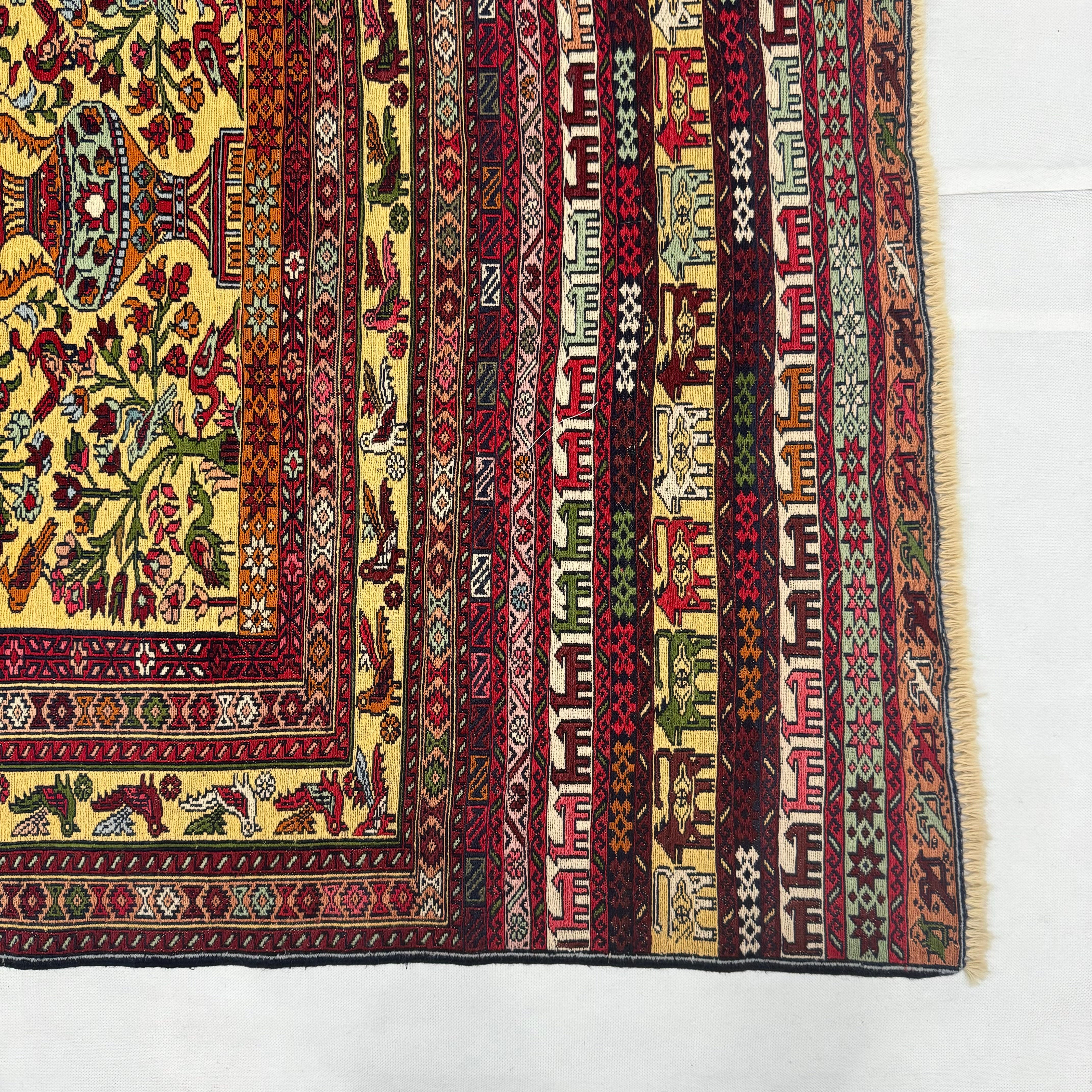 Handmade Afghan wool rug  traditional design for living room USA