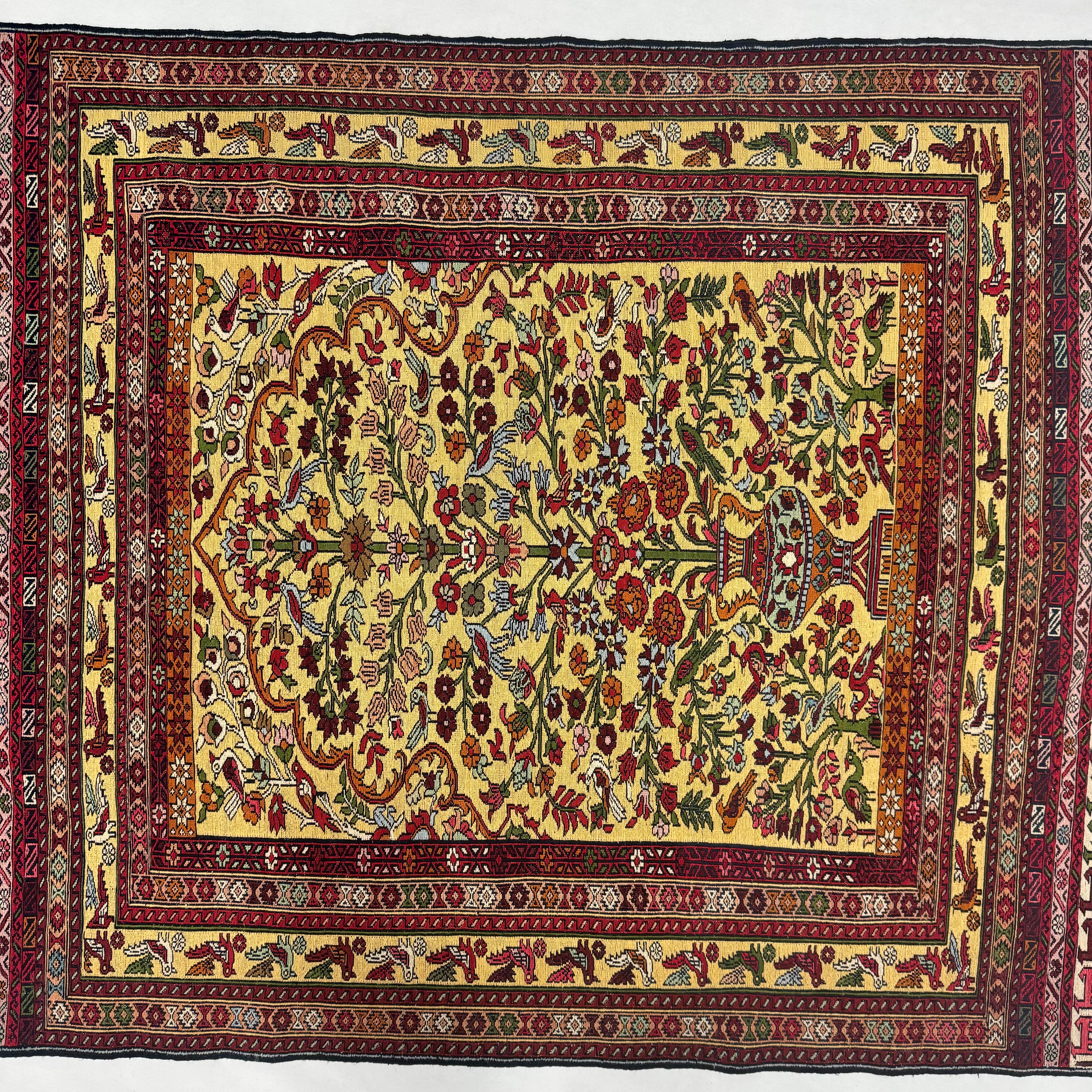 Handmade Afghan wool rug  traditional design for living room USA
