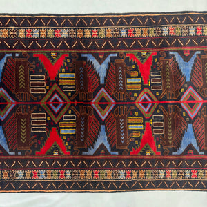 Handmade Afghan wool rug  traditional design for living room USA