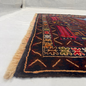 Handmade Afghan wool rug  traditional design for living room USA