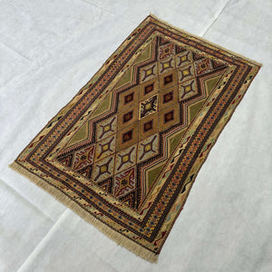 Handmade Afghan wool rug  traditional design for living room USA