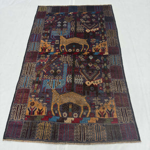 Handmade Afghan wool rug  traditional design for living room USA