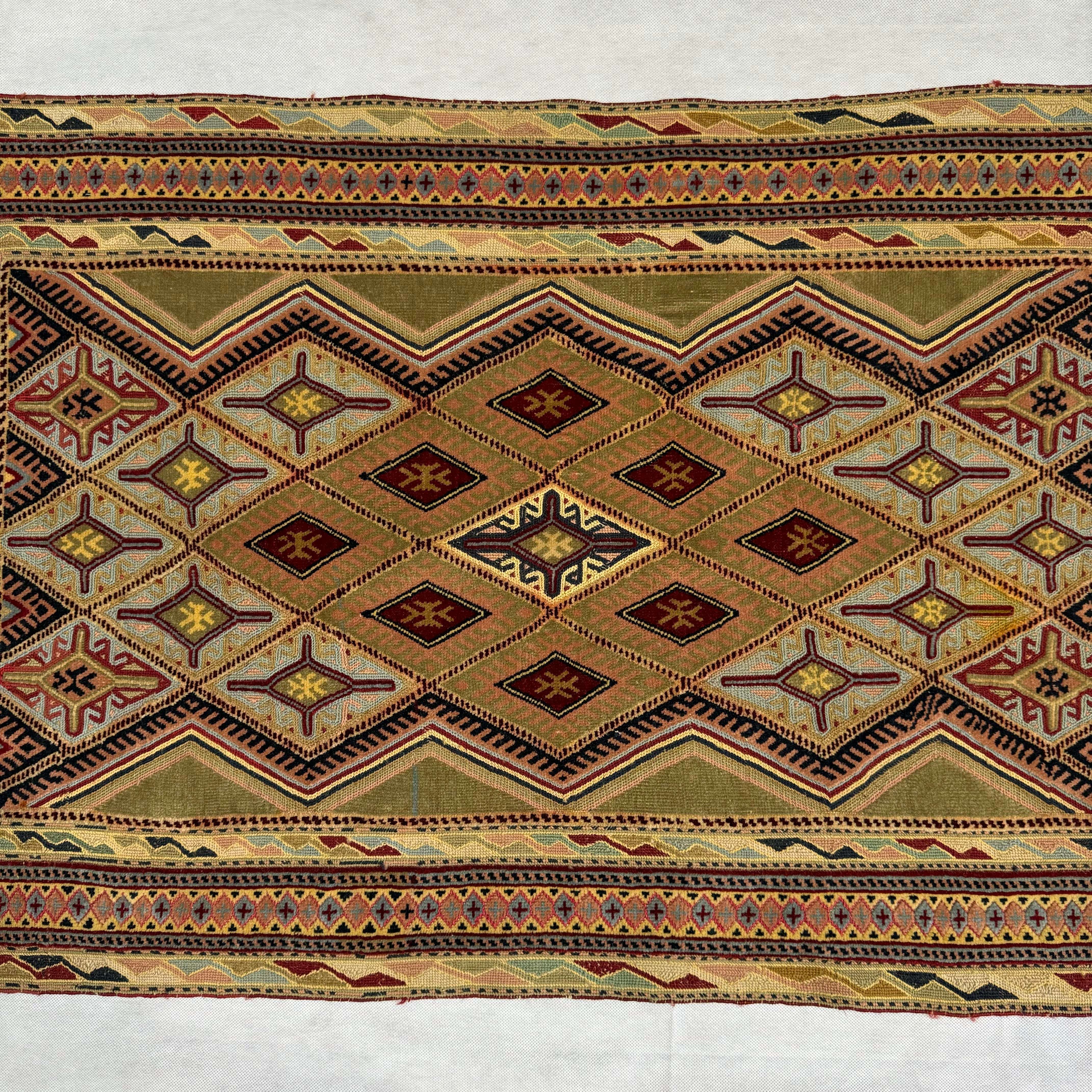 Handmade Afghan wool rug  traditional design for living room USA
