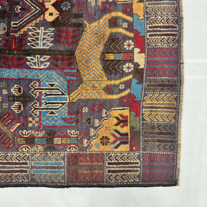 Handmade Afghan wool rug  traditional design for living room USA