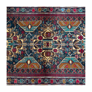 Handmade Afghan wool rug  traditional design for living room USA