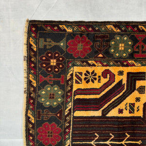 Handmade Afghan wool rug  traditional design for living room USA