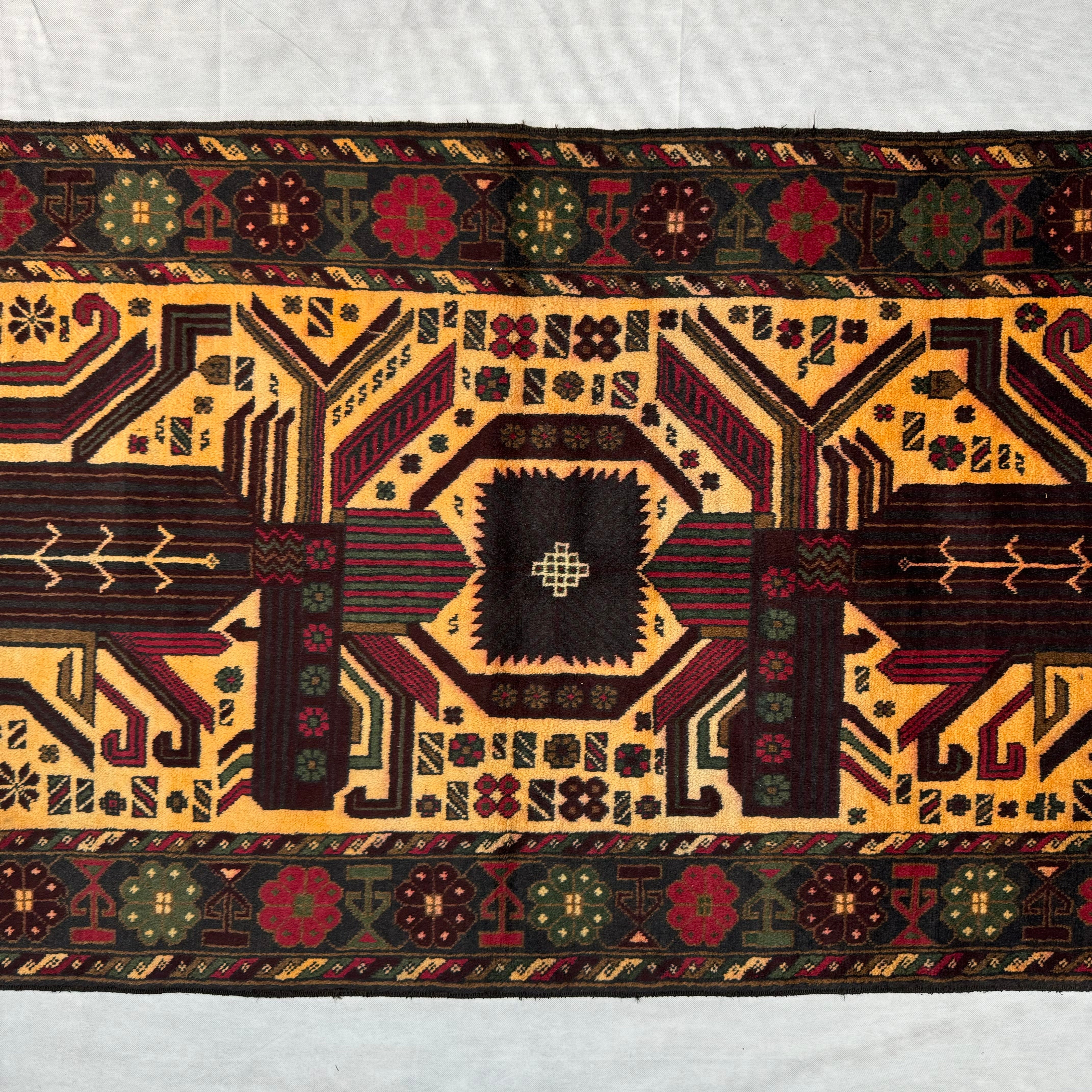 Handmade Afghan wool rug  traditional design for living room USA