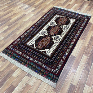 Handmade Afghan wool rug  traditional design for living room USA