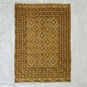 Handmade Afghan wool rug  traditional design for living room USA