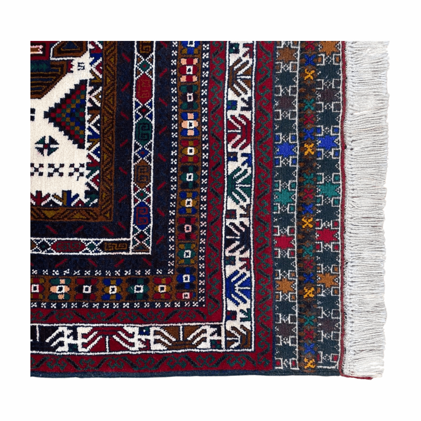 Handmade Afghan wool rug  traditional design for living room USA