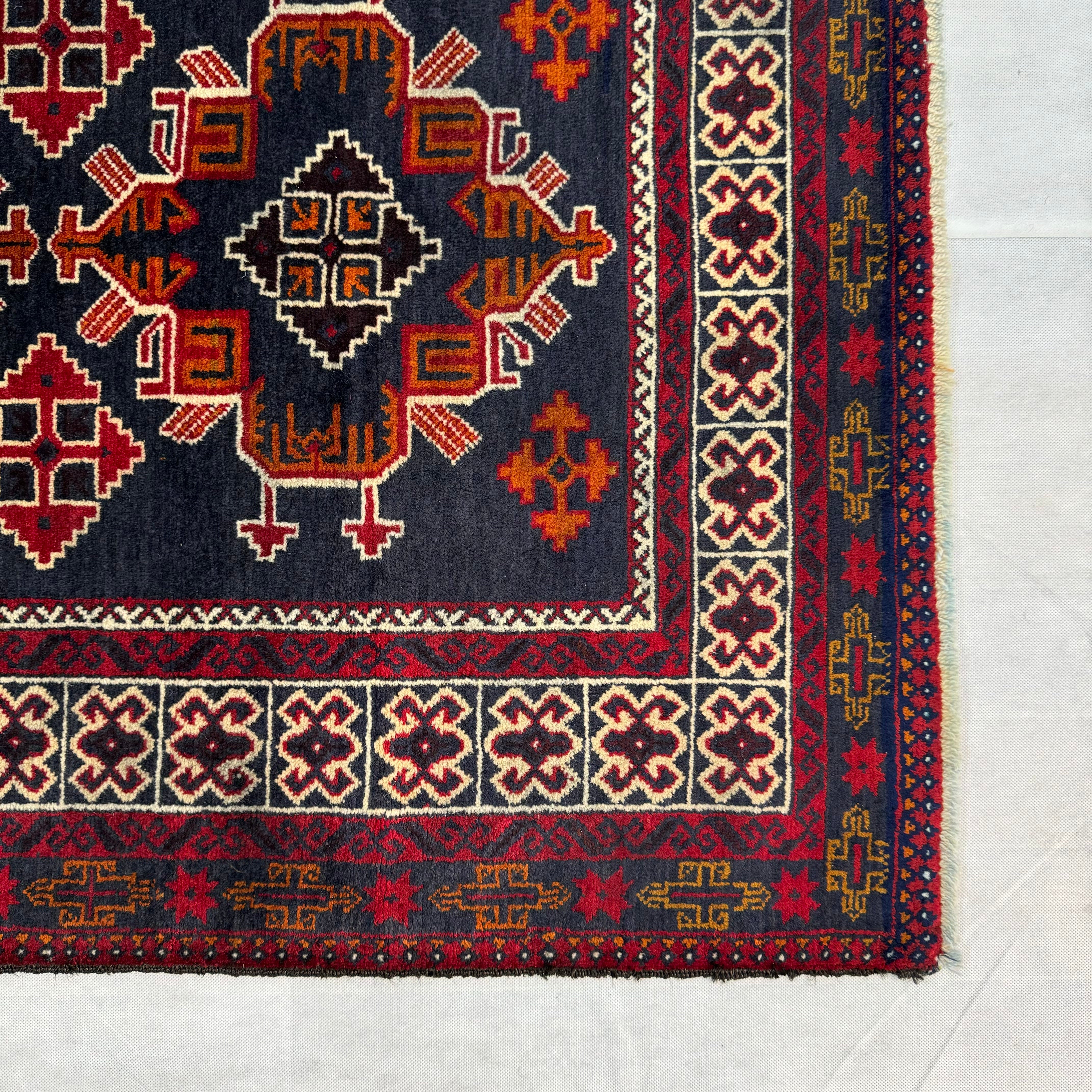 Handmade Afghan wool rug  traditional design for living room USA