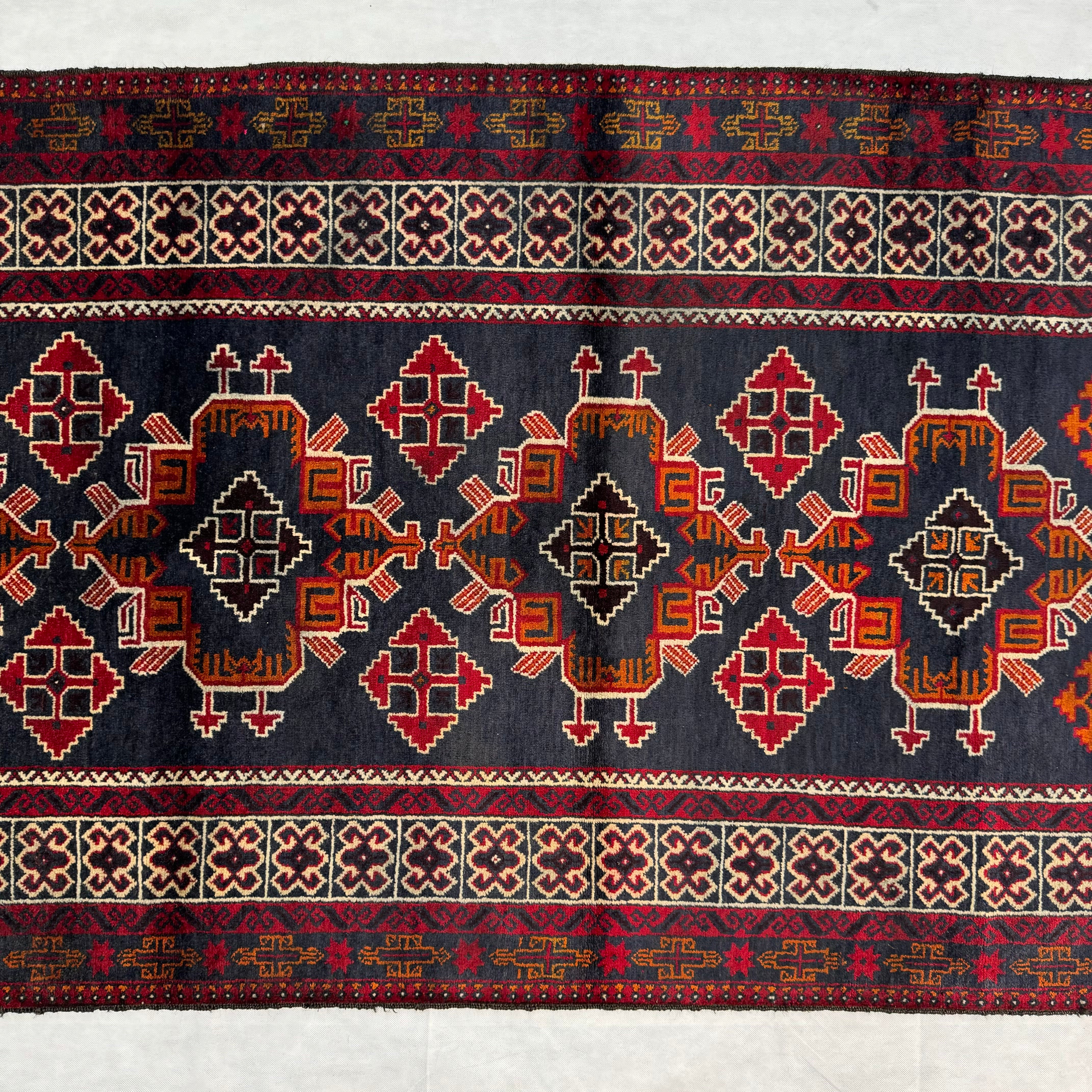 Handmade Afghan wool rug  traditional design for living room USA