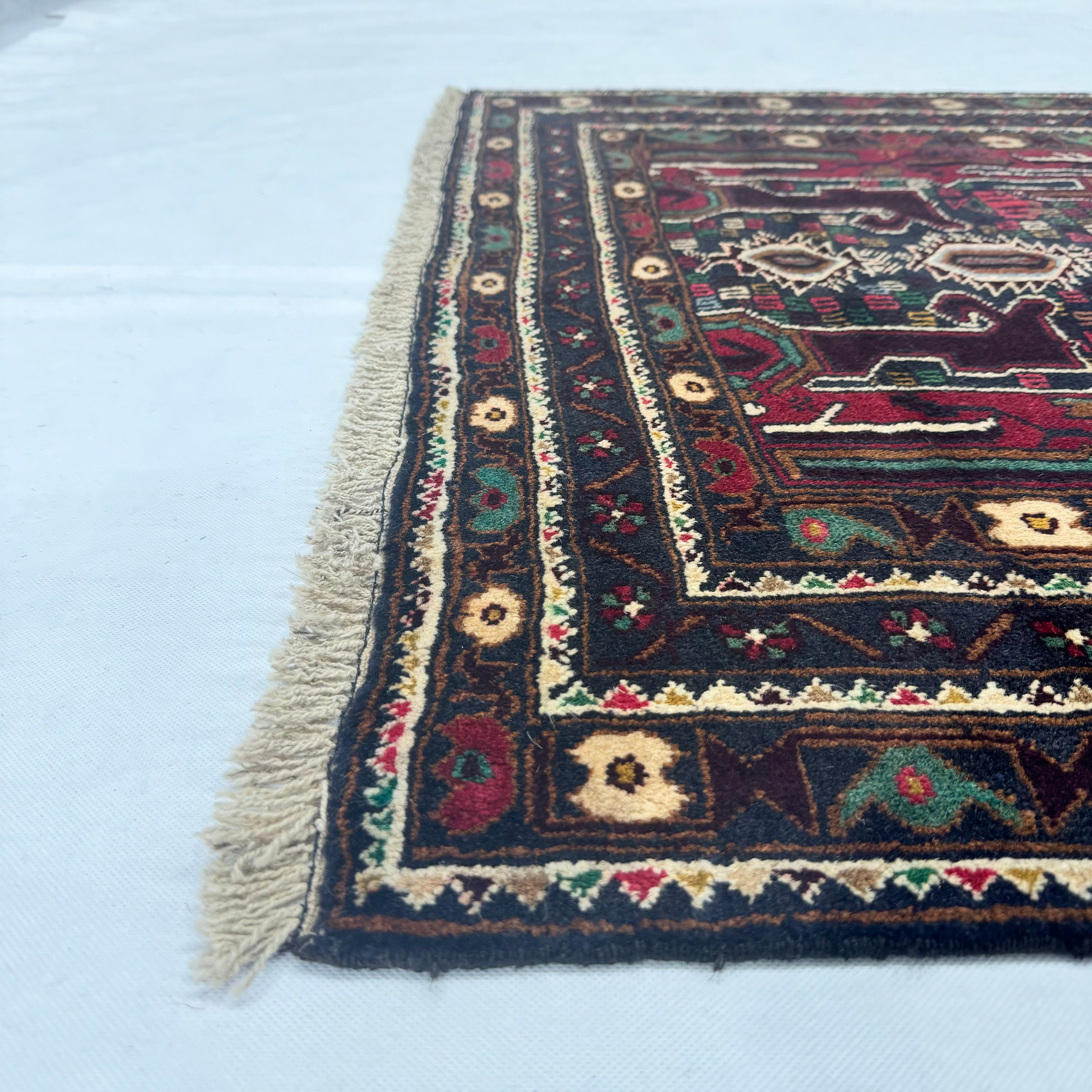 Handmade Afghan wool rug  traditional design for living room USA