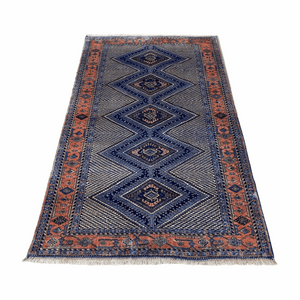 Handmade Afghan wool rug  traditional design for living room USA