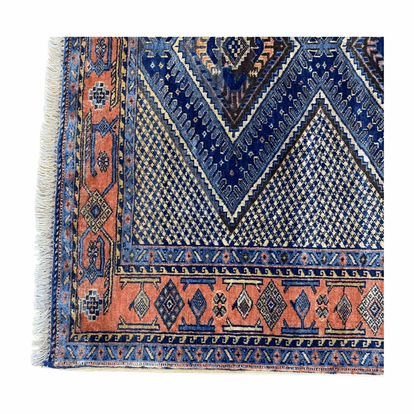 Handmade Afghan wool rug  traditional design for living room USA