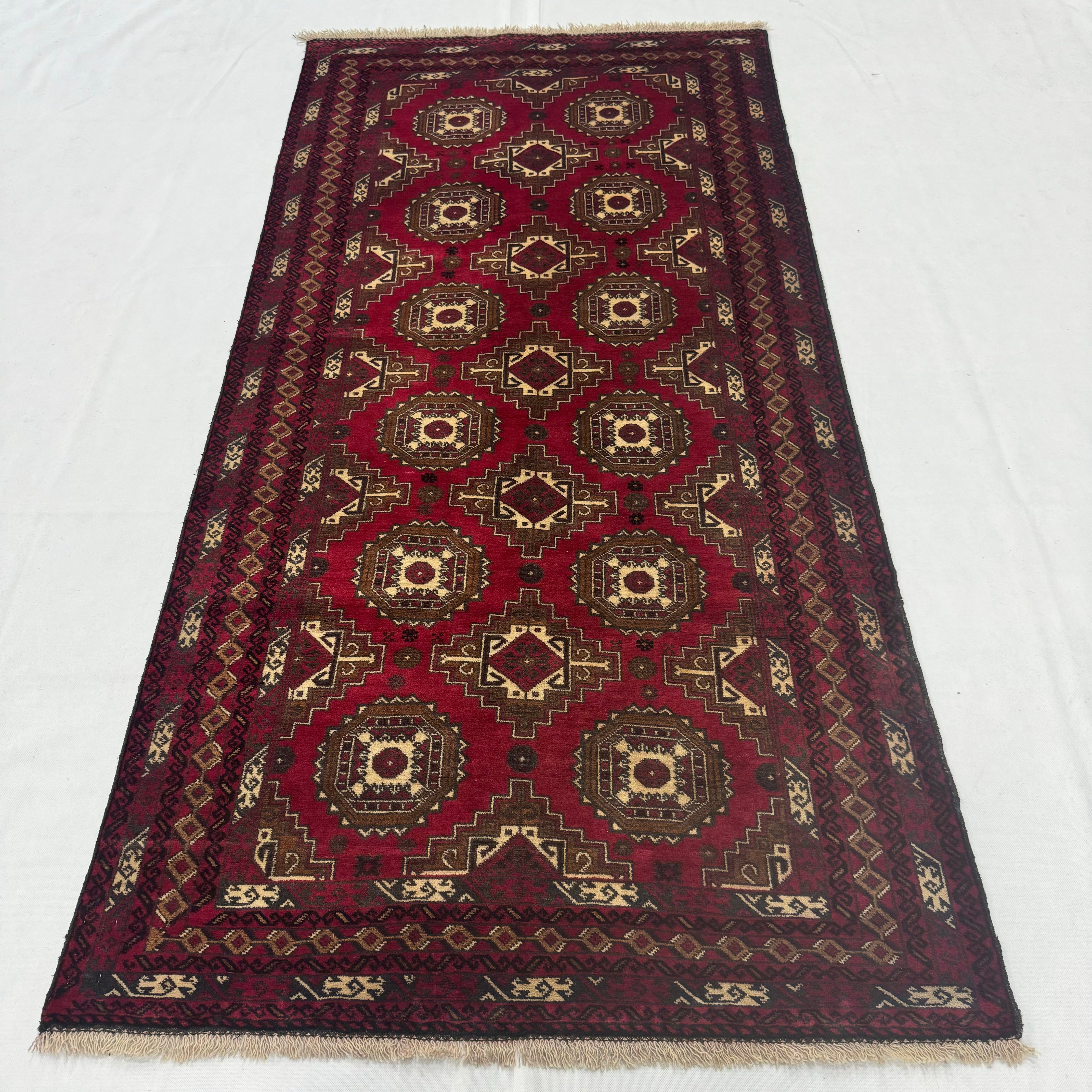 Handmade Afghan wool rug  traditional design for living room USA
