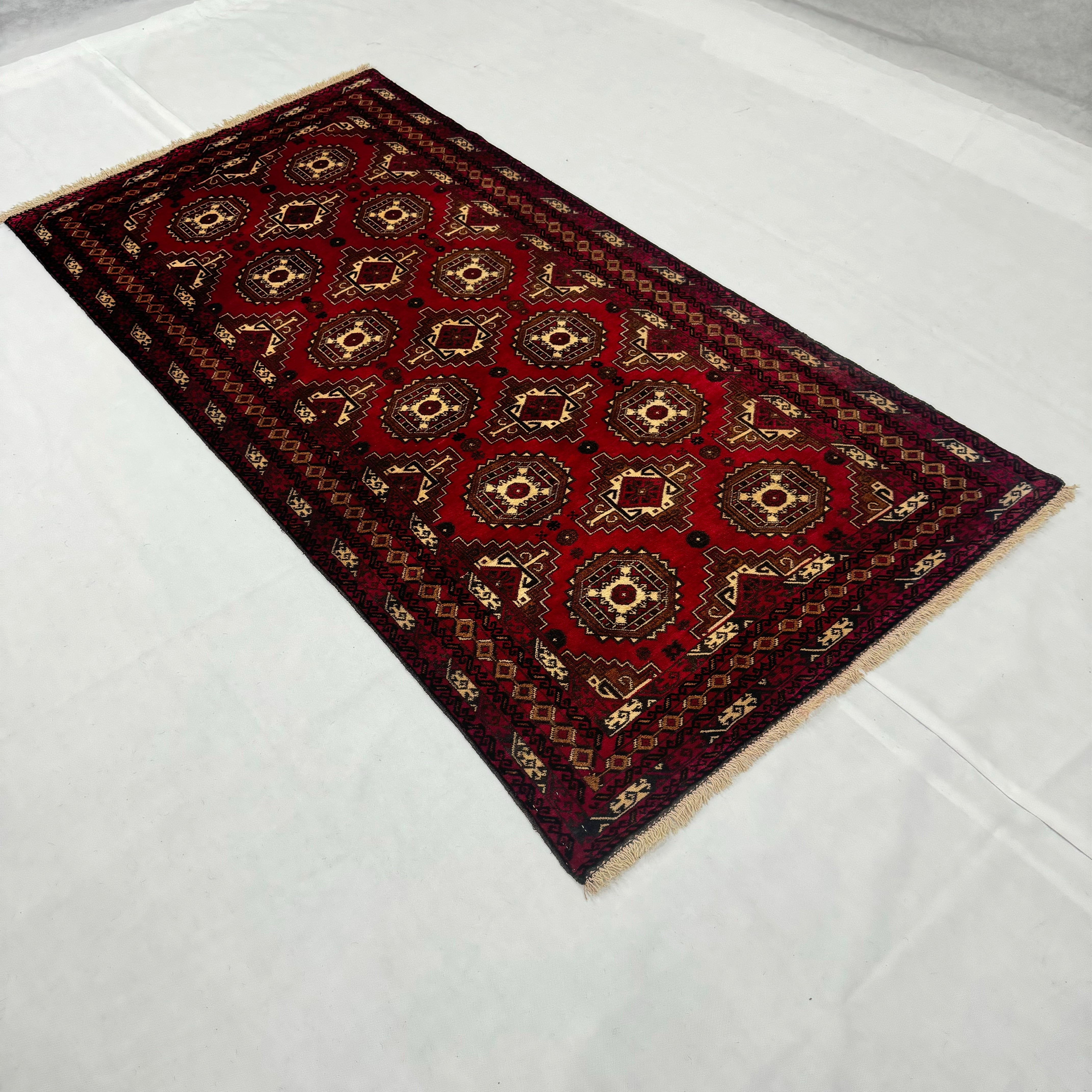 Handmade Afghan wool rug  traditional design for living room USA