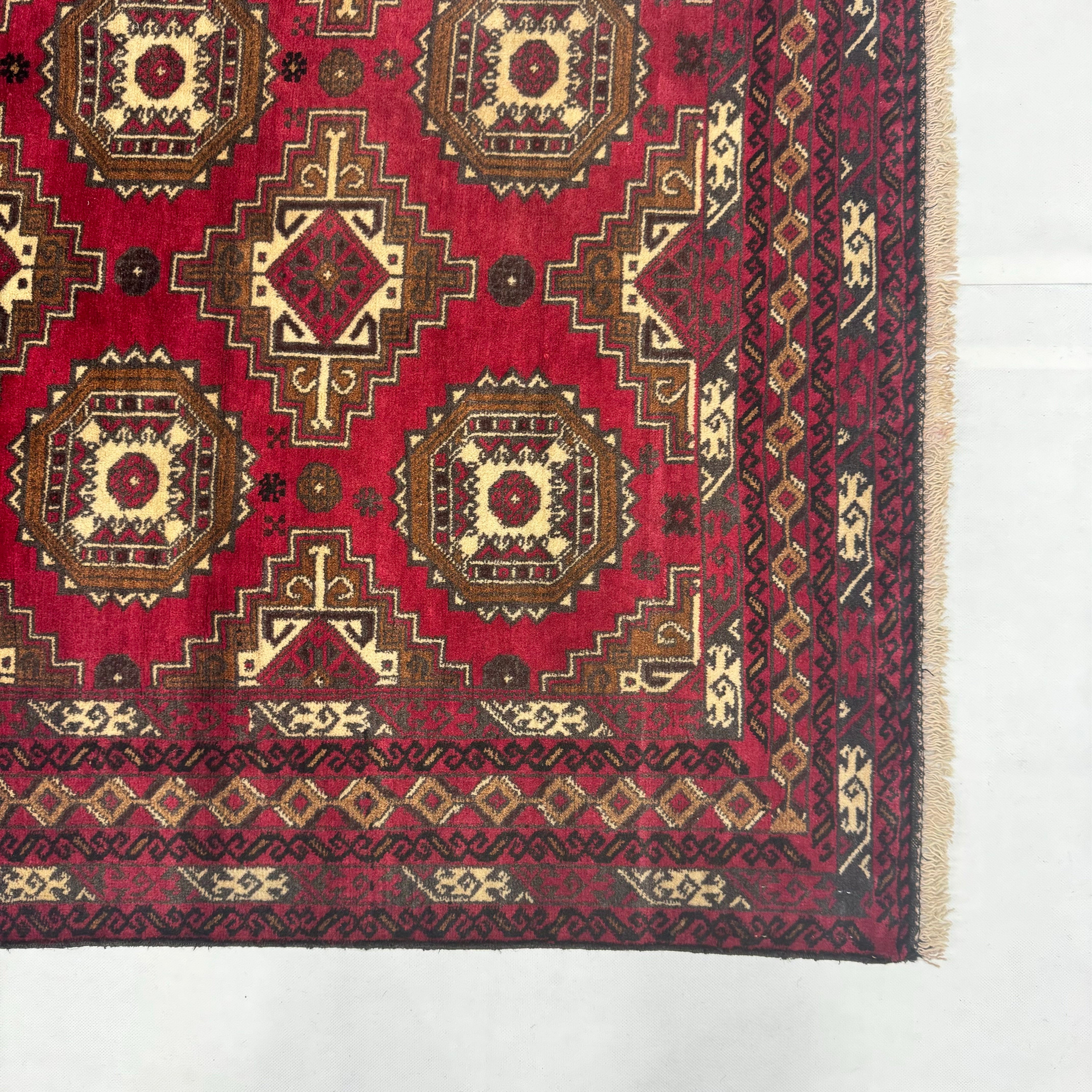 Handmade Afghan wool rug  traditional design for living room USA