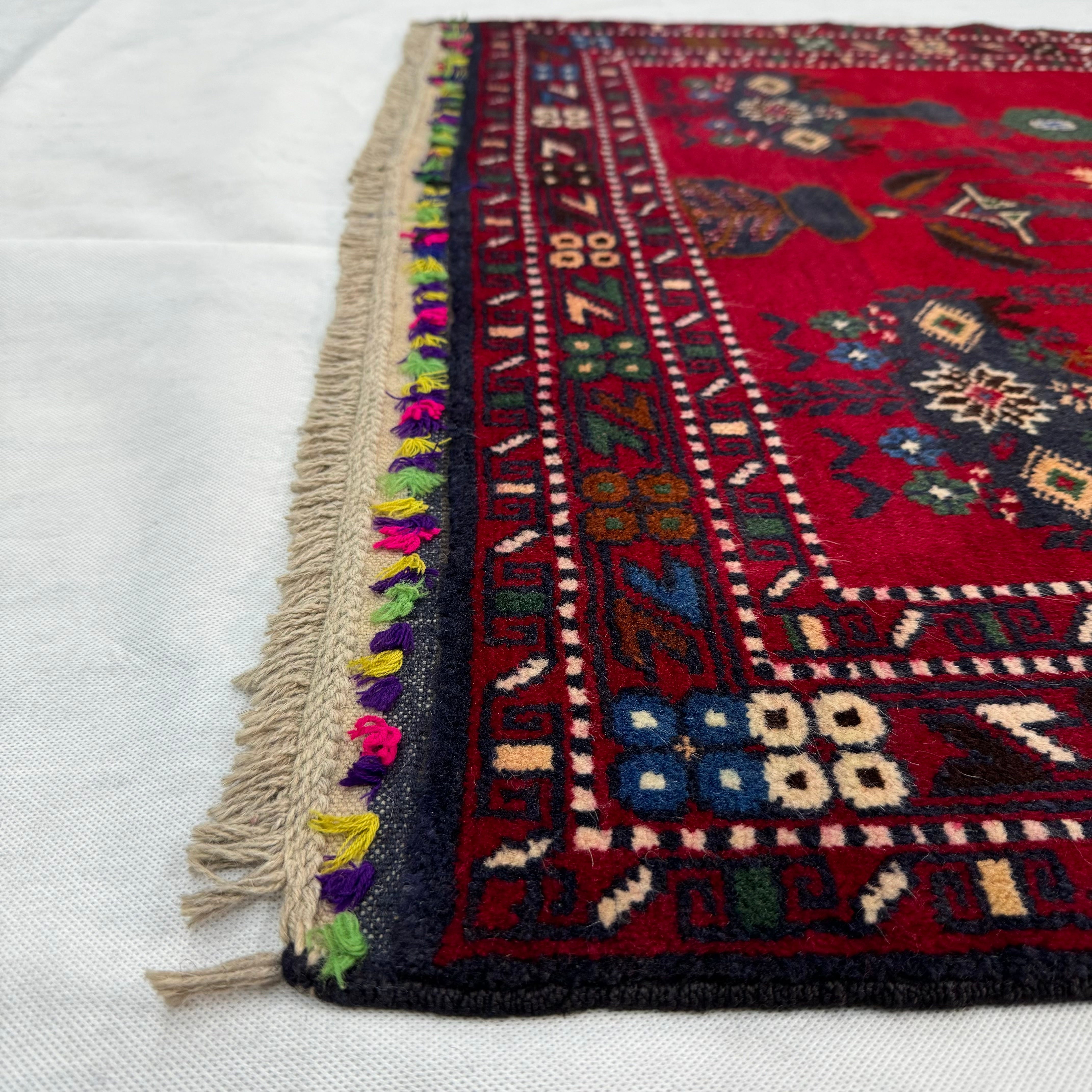 Handmade Afghan wool rug  traditional design for living room USA