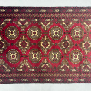 Handmade Afghan wool rug  traditional design for living room USA