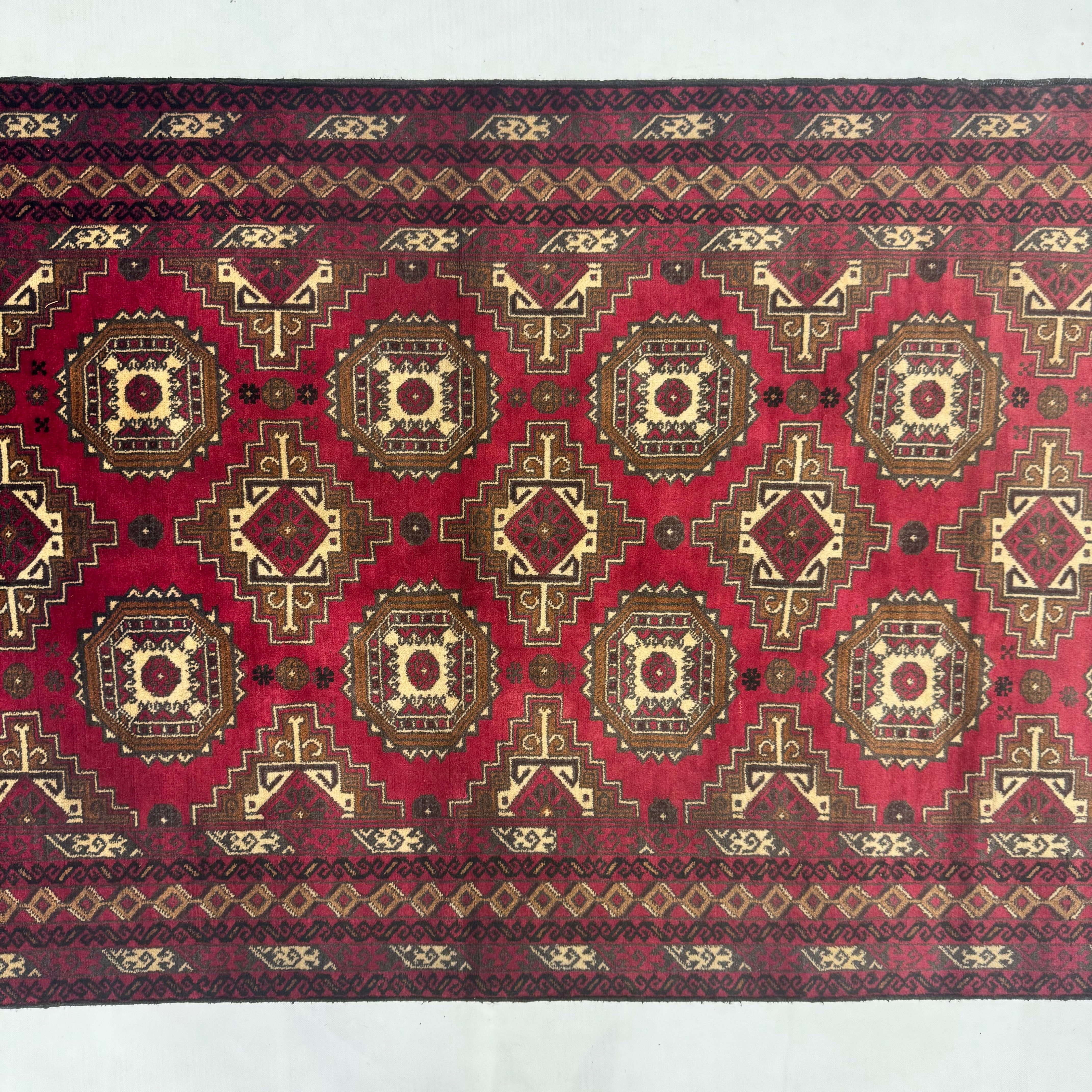 Handmade Afghan wool rug  traditional design for living room USA