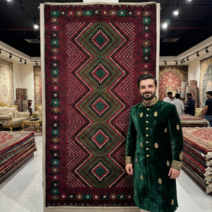 Handmade Afghan wool rug Premium Baluchi Handmade Rug - Size 4 ft x 7 ft - Authentic Afghan Craftsmanship traditional design for living room USA