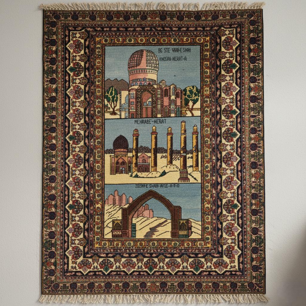 Handmade Afghan wool rug Handmade Afghan Wool Rug – 4x5.5 ft Vintage One-of-a-Kind, Traditional Design, Luxury Feel, Durable & Eco-Friendly traditional design for living room USA